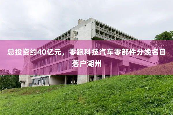总投资约40亿元，零跑科技汽车零部件分娩名目落户湖州